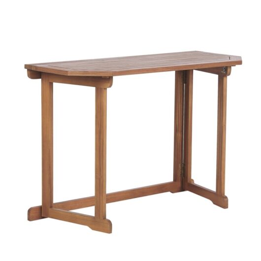 Balcony Foldable Table Adjustable Top 110 x 47 cm Terrace Acacia Wood Treia