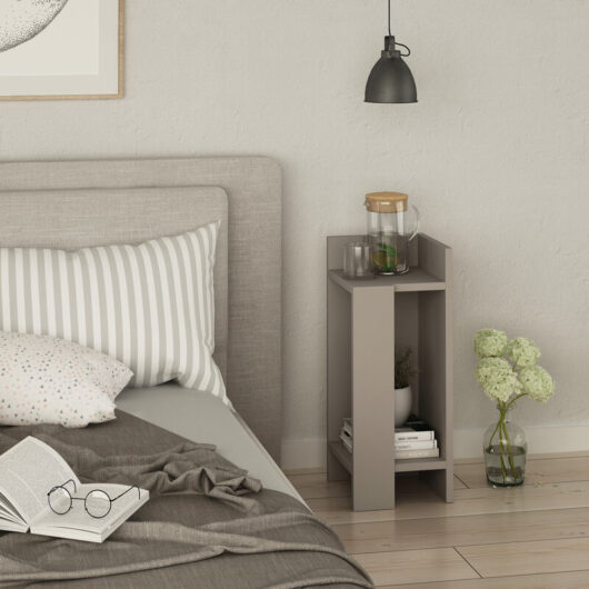 Elos Modern Bedside Table Right Module - Mocha Grey - Mocha Grey - Decortie
