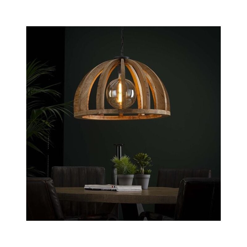 Retro Ceiling Light Silberston Solid Mango Wood