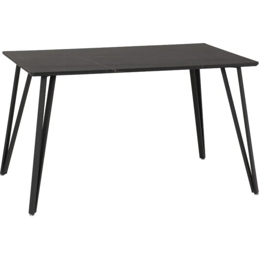 Seconique Marlow Dining Table in Black Marble Effect, none