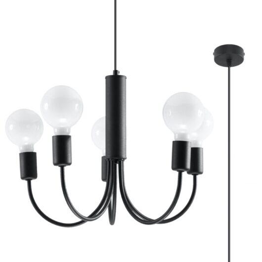 Small 5 black chandelier