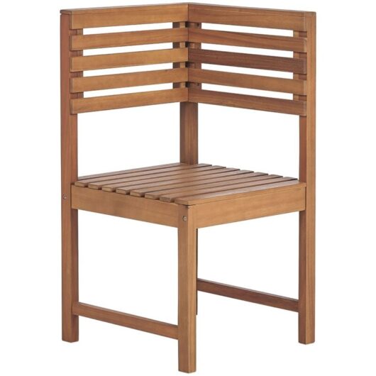 Beliani - Modular Balcony Furniture 1-Seat Corner Section Acacia Wood Chair Treia