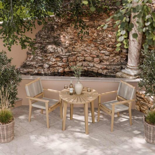 Royalcraft Roma Bistro Table and 2 Chairs Beige