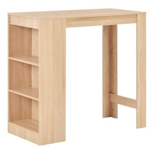 Winnie Wooden Bar Table With Shelf In Oak