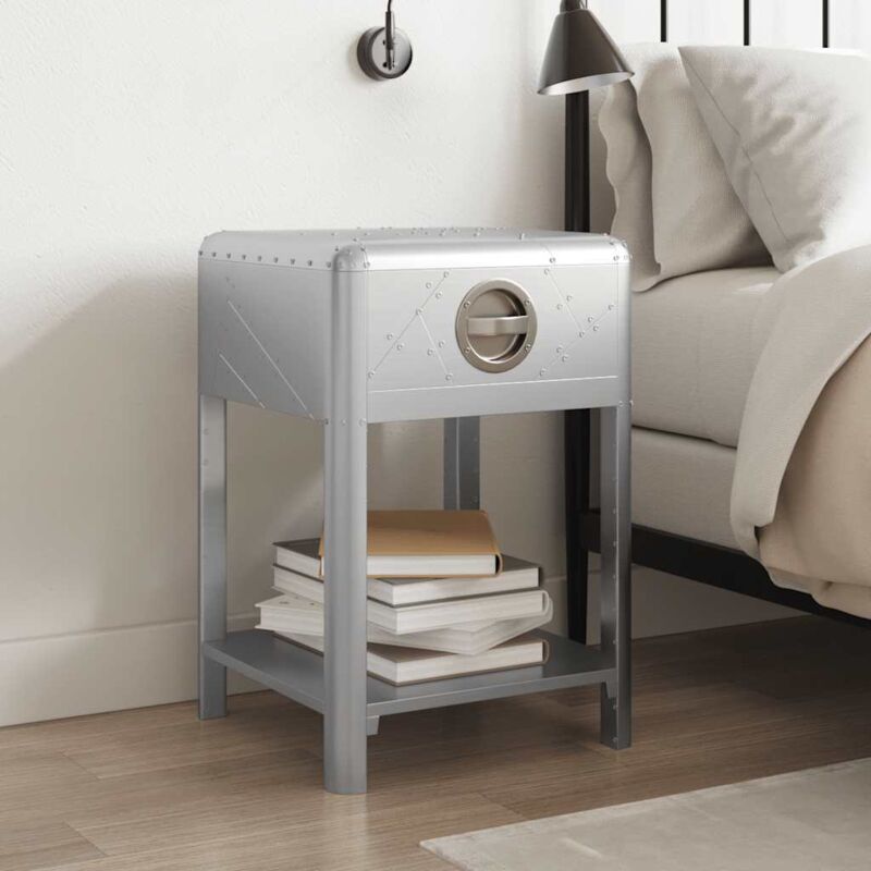 Aviator End Table with 1 Drawer Vintage Aircraft Airman Style vidaXL