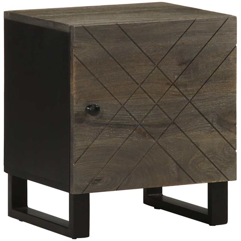 Bedside Cabinet Black 40x33x46 cm Solid Wood Mango Vidaxl