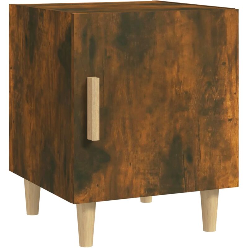 Bedside Cabinet Smoked Oak Engineered Wood vidaXL