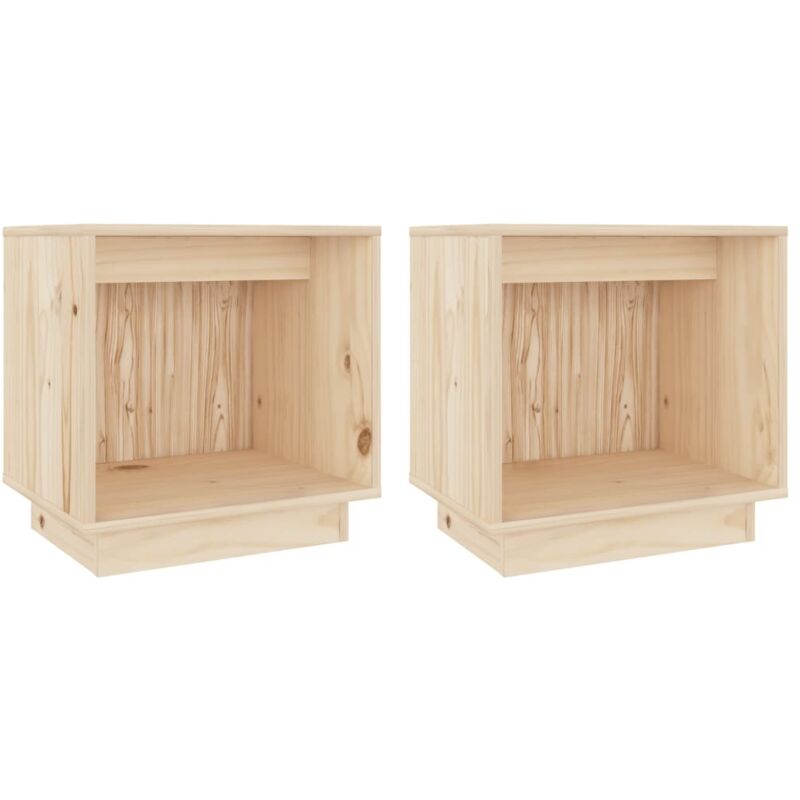 Bedside Cabinets 2 pcs 40x30x40 cm Solid Wood Pine Vidaxl