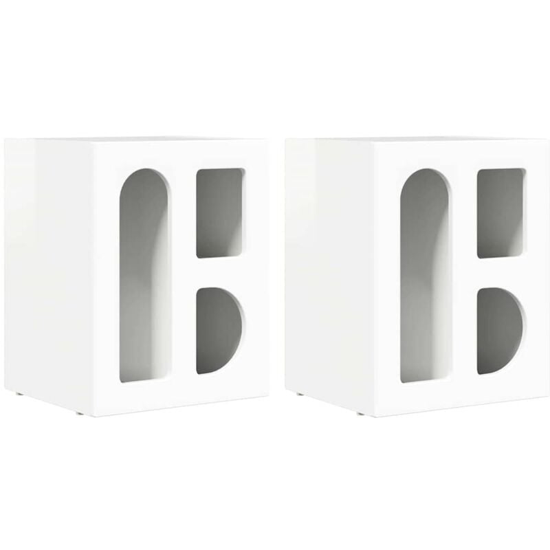 Bedside Table 2 pcs High Gloss White 40 x 35 x 50 cm vidaXL