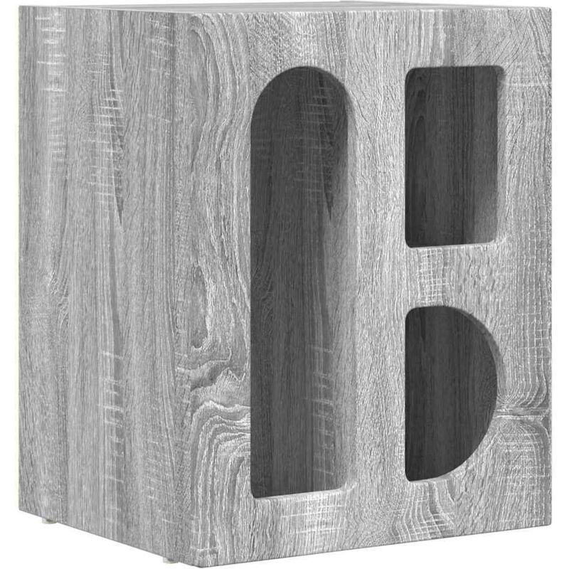 Bedside Table Grey Sonoma 40 x 35 x 50 cm Engineered Wood vidaXL
