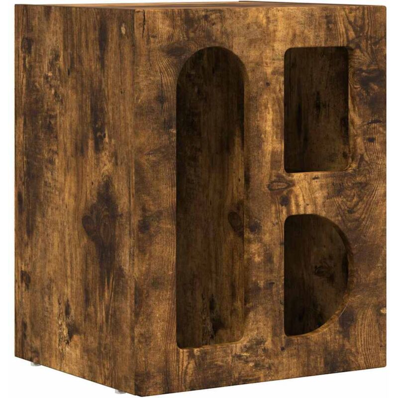 Bedside Table Smoked Oak 40 x 35 x 50 cm Engineered Wood vidaXL