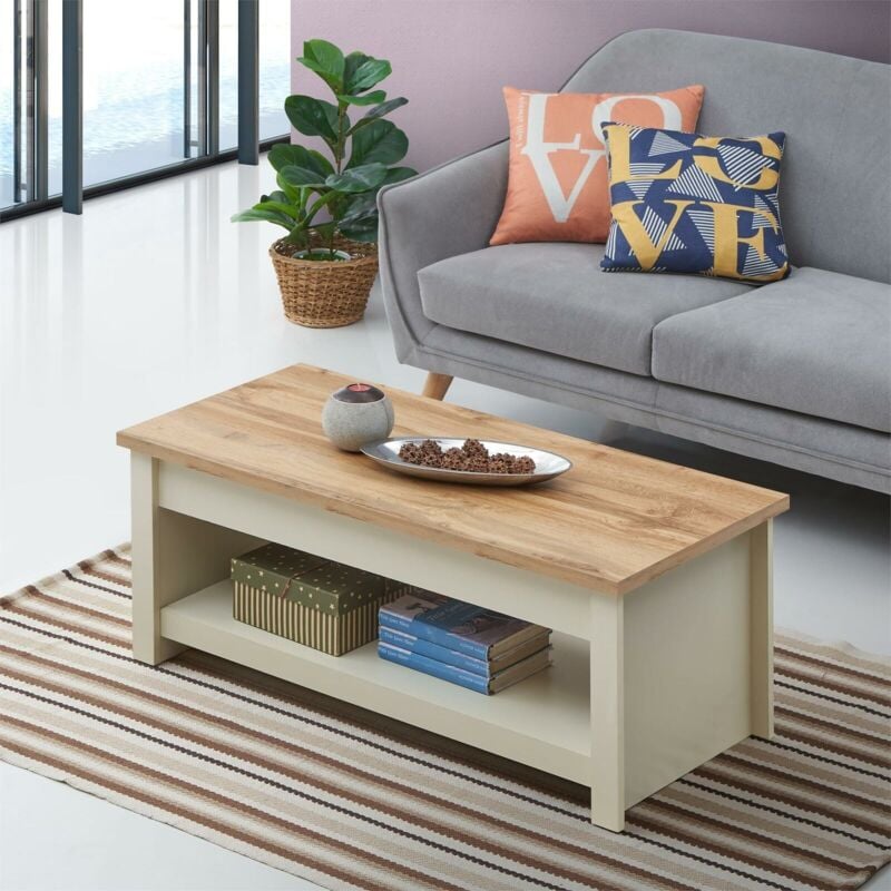 Lift Up Coffee Table Cream Multi Functional Living Room Table Living Room