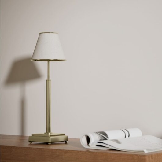 M&S Rechargeable Brass Table Lamp Antique Brass