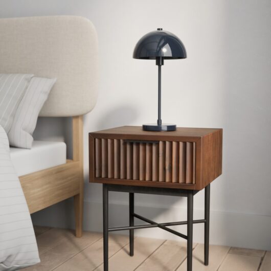 M&S Wharf Bedside Table Walnut