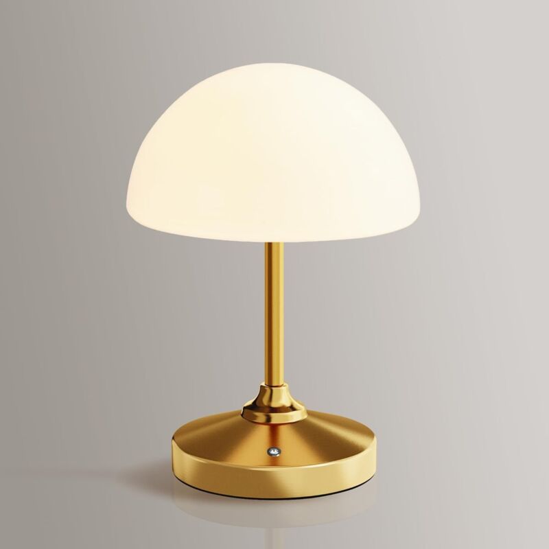 Mushroom Lamp, Waterproof Table Lamp, Wireless Rechargeable Battery Lamp for Bedroom, 5000mAh Touch Control, Bathroom, 3 Dimming Levels, Small Lamp,