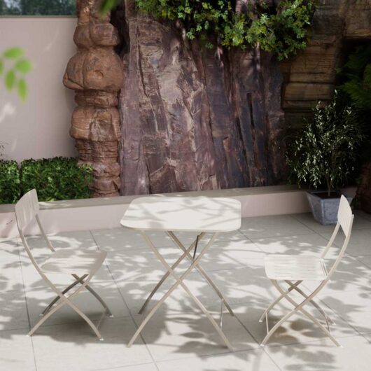 Royalcraft Venice Bistro Garden Table & Chairs Cream
