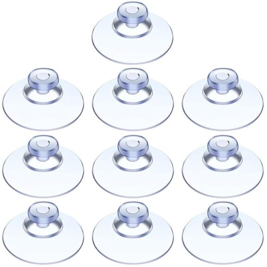10 Pieces Suction Cups, Glass Table Suction Cups, Mini Suction Cups, Transparent Suction Cups, Small Suction Cups, for Various Smooth Surfaces,