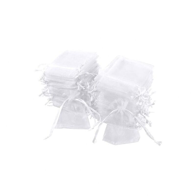 100pcs White Organza Bags, 7 x 9cm, Organza Gift Bags, Jewelry Pouch, Wedding Bags, Lavender Bags, Wedding Favor