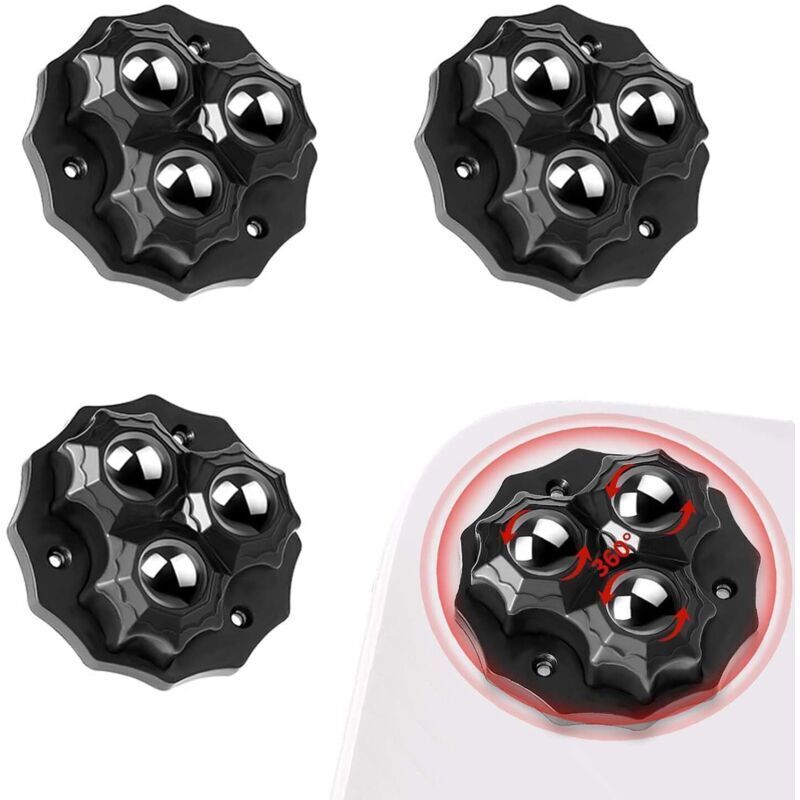4-Piece Small Furniture Casters, Small Self-Adhesive Ball Bearing Casters, Ball Bearing Casters, Casters for Small Furniture, Storage Boxes, Kitchen