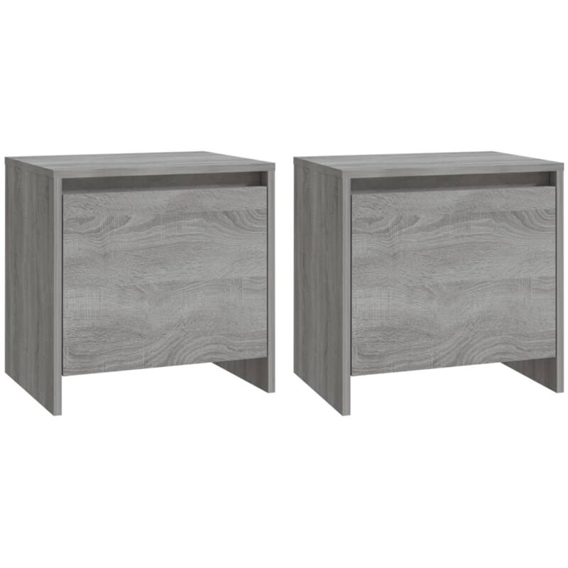 Bedside Cabinets 2 pcs Grey Sonoma 45x34x44.5 cm Engineered Wood vidaXL