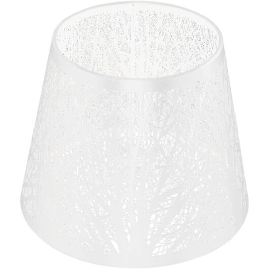 CCYKXA Tree-shaped lampshade, metal lampshade, small openwork metal lampshade, modern style lamp cover for bedside table chandelier, white