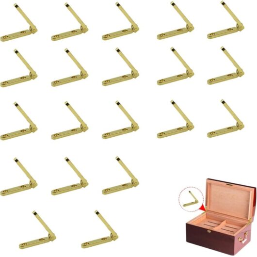 Ccykxa - 20 Pcs Stainless Steel Hinge Cupboard Door Hinge - Mini Invisible Furniture Barrel Brass Hidden Jewelry Box diy Gift Wood For Home Furniture