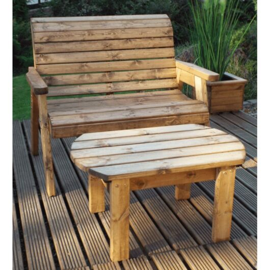 Charles Taylor - Deluxe Bench Set with Cushions - W120 x D170 x H98 - Fully Assembled - Grey