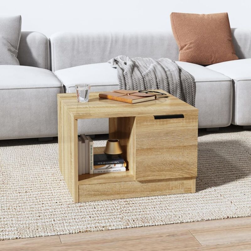 Coffee Table Sonoma Oak 50x50x36 cm Engineered Wood Vidaxl