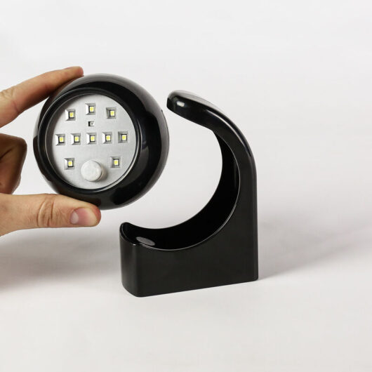 Festive Lights - Battery Power Outdoor Black pir Motion Sensor Security led Wall Welcome Light Shed Garden