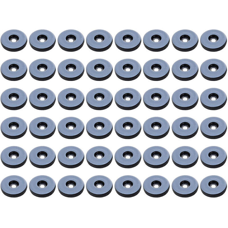 Furniture Glides, Pack of 48 Round Teflon Furniture Glides, Anti-Vibration Furniture Glides - 19 mm (Round)