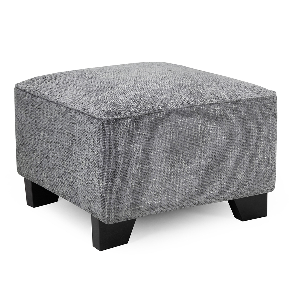 Nepean Fabric Foot Stool In Slate
