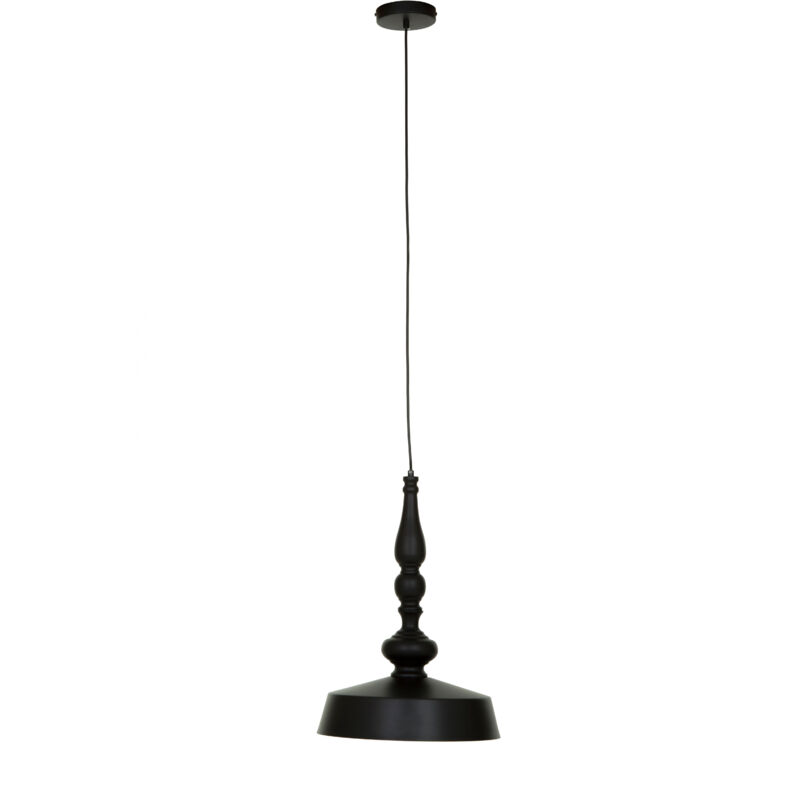 Premier Housewares - Chandelier / Ceiling Light Small Black And Gold Pendant Lights For Ceiling / Hallway / Living Room Robust Metal Hanging Lighting