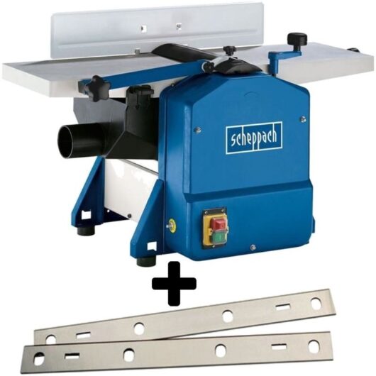 Scheppach - 230V planer thicknesser HMS850 + replacement 2 planing knives