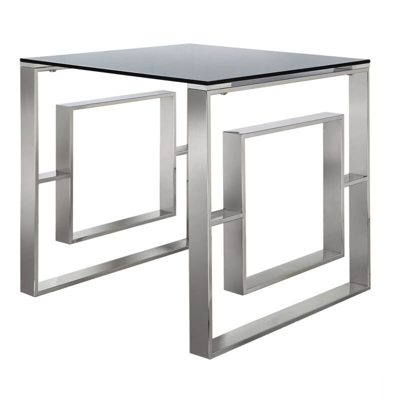 Vanity Living - 55cm Stainless Steel Sofa Side Table for Living Room Furniture,End Table, Bed Side Table
