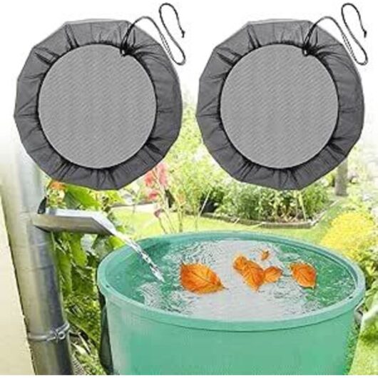 2-Pack Adjustable Protective Nets for Rain Barrel Ø90 cm - Anti-Mosquito