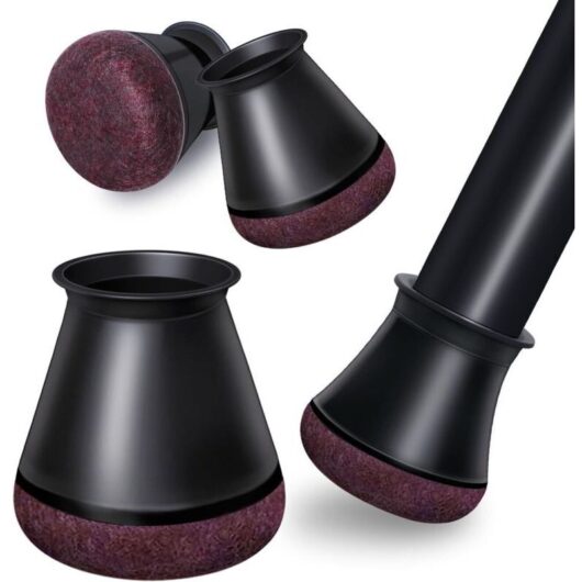 24 chair leg caps, noise-reducing, scratch-resistant and wear-resistant, small size, black