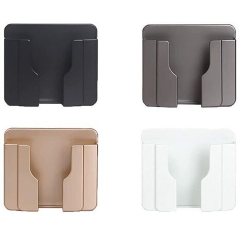 4-Piece Adhesive Storage Box for Remote Control, Wall-Mounted Mobile Phone Holder, Storage Box for Remote Control, Suitable for Bathroom, Kitchen,