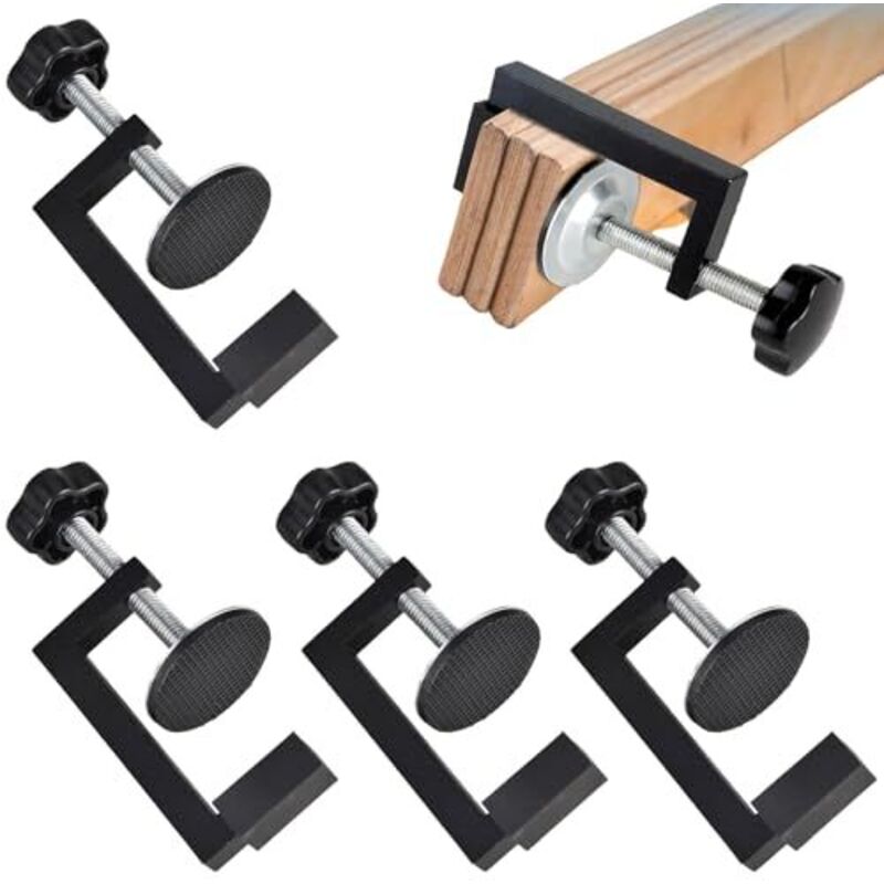 4-Piece G-Clamp Kit, Small Screw Clamps, 10-57 mm Table Clamps, Adjustable Small Screw Clamps, Universal Table Clamps, For Bedroom, Kitchen,