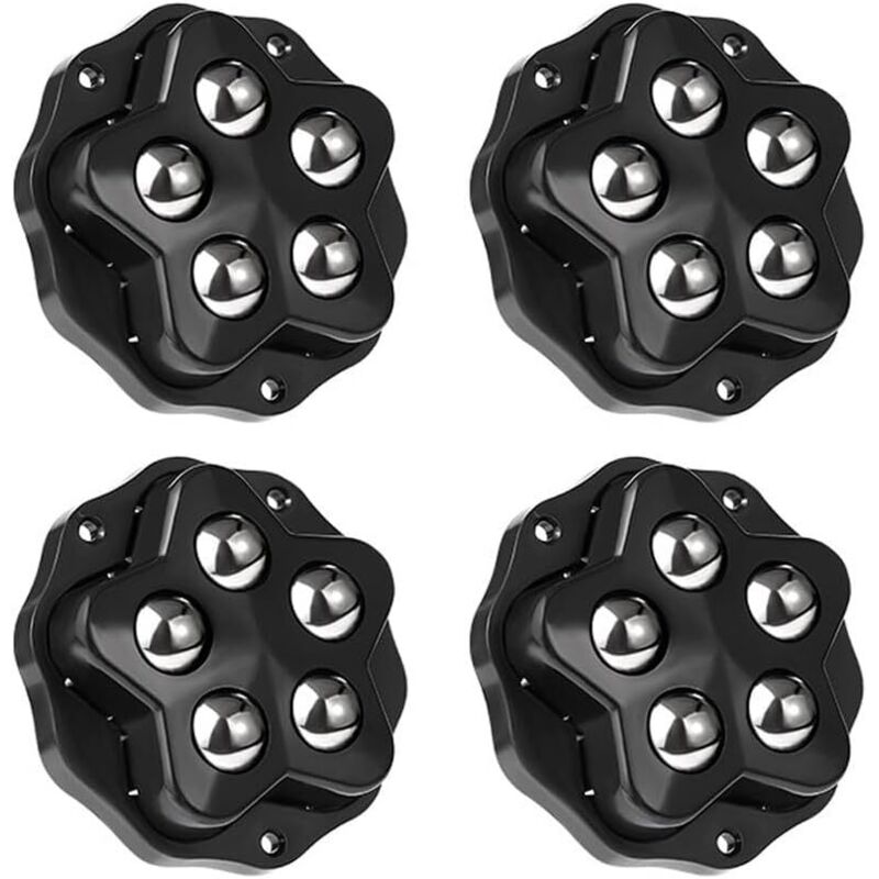 4 Pieces Self-Adhesive Swivel Casters, 300KG Capacity, with Adhesive and Screws, Small Furniture Casters, 360 Universal Mobile Wheel, Heavy Duty