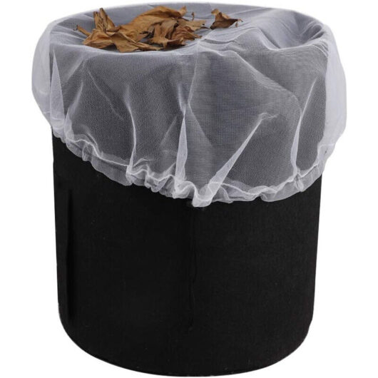 4 Pieces Water Tank Protective Nets - White - Practical adjustable cord - Anti-mosquito and leaf protection - Diameter 80 cm