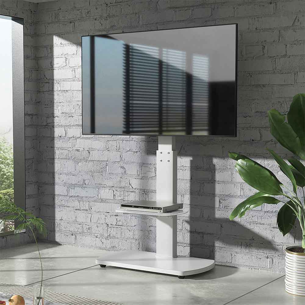 Angleton Wooden Pedestal TV stand - White