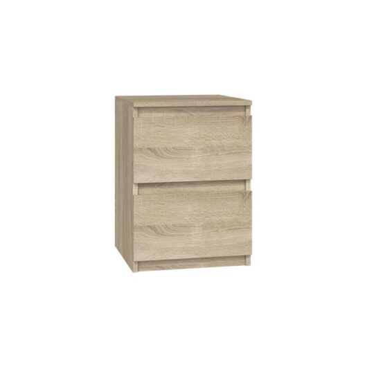 Aster T2 - Contemporary bedside table 40x30x30 - Scandinavian style 2 drawer bedside/side table Modern storage furniture