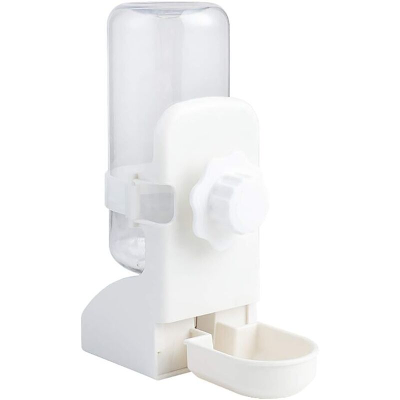 Automatic Water Dispenser for Small Animals and Small Hanging Drinker for Rabbit Guinea Pig Ferret Guinea Pig, White