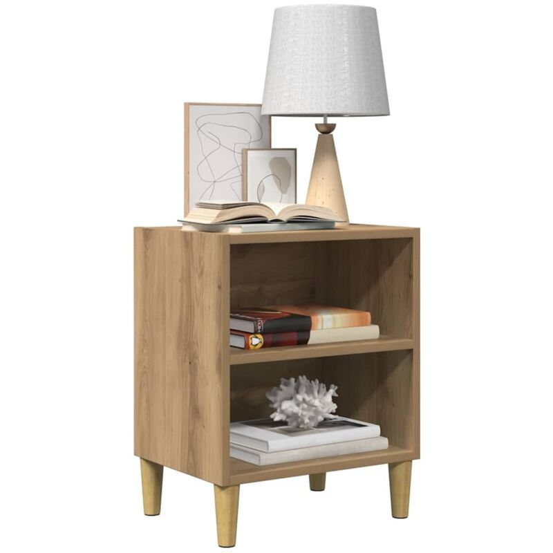 Bedside Cabinet Artisan Oak 40x30x50 cm Engineered Wood Vidaxl