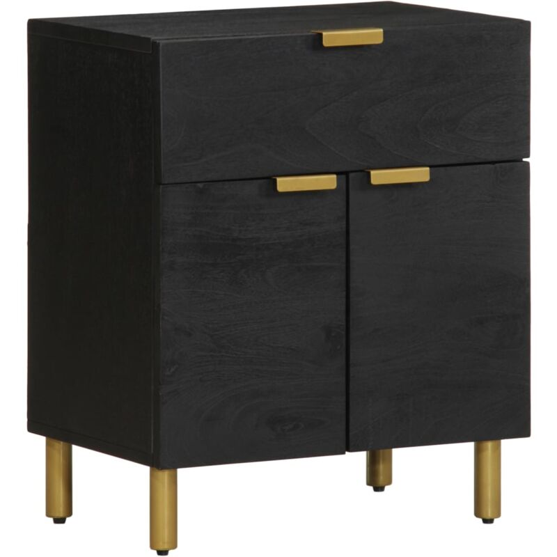 Bedside Cabinet Black 50x33x60 cm Engineered Wood Vidaxl