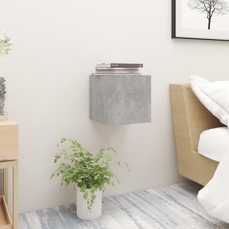 Bedside Cabinet Concrete Grey 30.5x30x30 cm Engineered Wood vidaXL