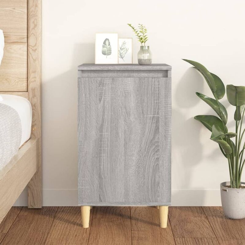 Bedside Cabinet Grey Sonoma 40x35x70 cm Engineered Wood Vidaxl