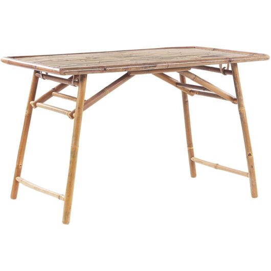 Beliani - Outdoor Garden Dining Table Folding Bamboo Wood Natural Molise
