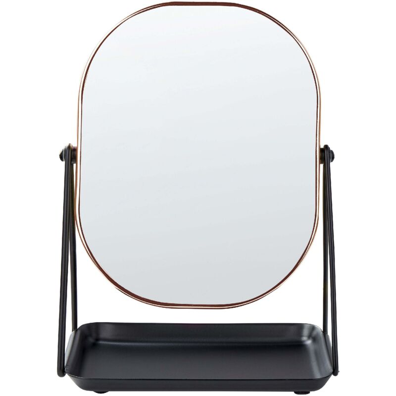 Beliani - Table Mirror Makeup Vanity Decorative Mirror Double Sided Rose 20 x 22 Gold Correze