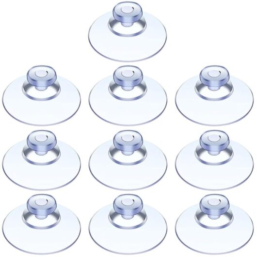 CCYKXA 10 Pieces Suction Cup, Glass Table Suction Cup, Mini Suction Cup, Transparent Suction Cups, Small Suction Cups, for Variety Smooth Surfaces,